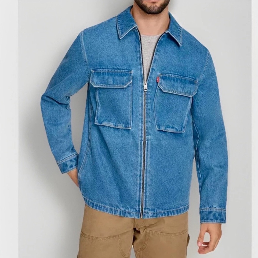 Levi's Light Blue Zip-Up Denim Jacket LM5MC977